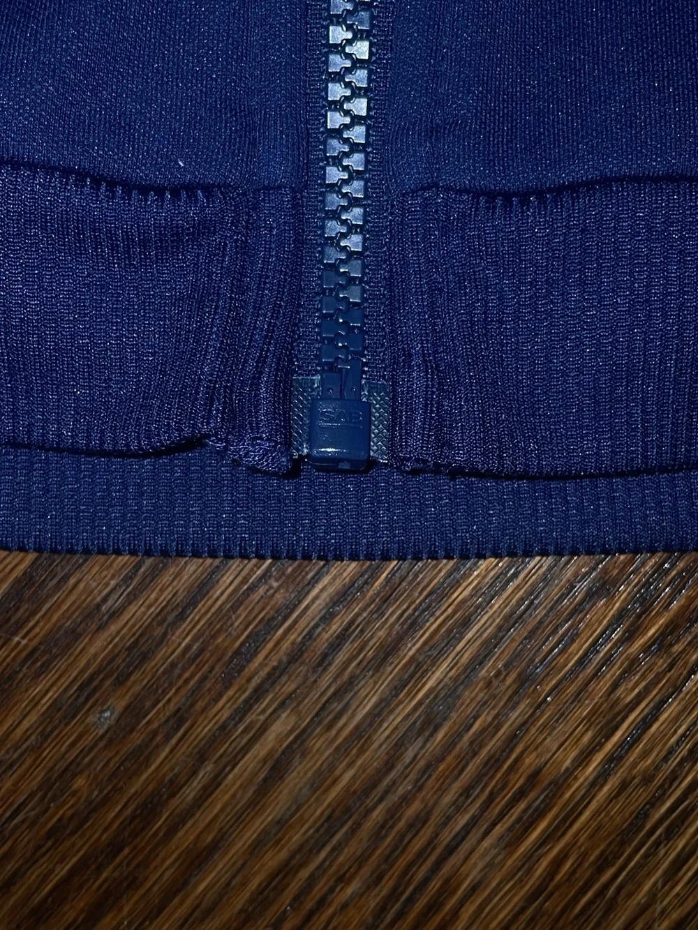 Nike Navy Zip Hoodie with White Swoosh Accent